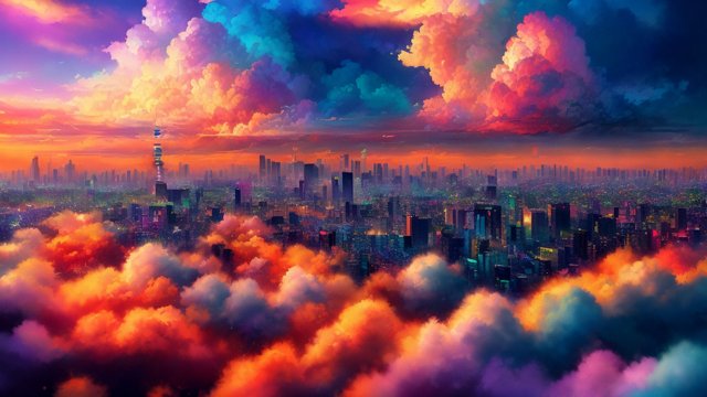 breathtaking colorful photo of tokyo, intricate realistic details, breathtaking clouds
