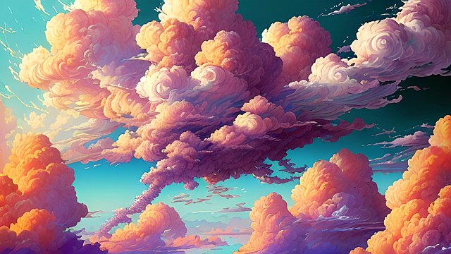 breathtaking anime painting, colorful, intricate realistic details, breathtaking anime clouds