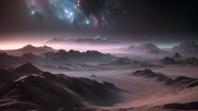 award winning photo of space landscape  intricate realistic details