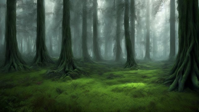 breathtaking photo of a mesmerizing forest  intricate realistic details