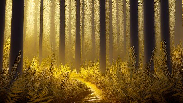 award winning ultradetailed ultramesmerizing photo of yellow dark forest  intricate ultrarealistic details