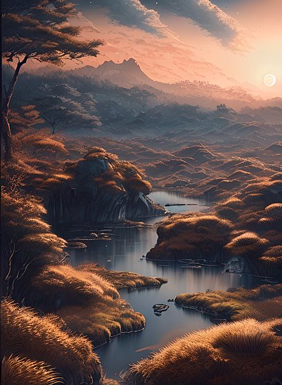hyperdetailed beautiful landscape