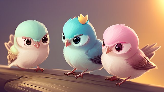 Cute Chibi Birds