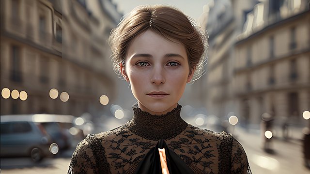award winning portrait of a french woman in Paris  intricate realistic details