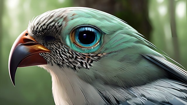 mesmerizing award winning portrait of a breathtaking bird in a forest  absolute masterpiece