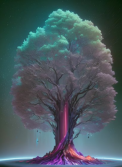 ethereal tree, intricate details