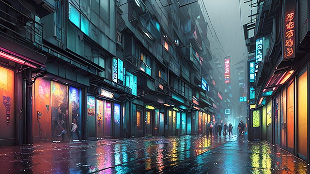 4k breathtaking RAW color photo of a rainy night in a cyberpunk tokyo small alley  intricate realistic details