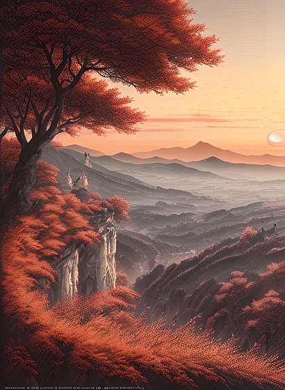 hyperdetailed beautiful landscape  france
