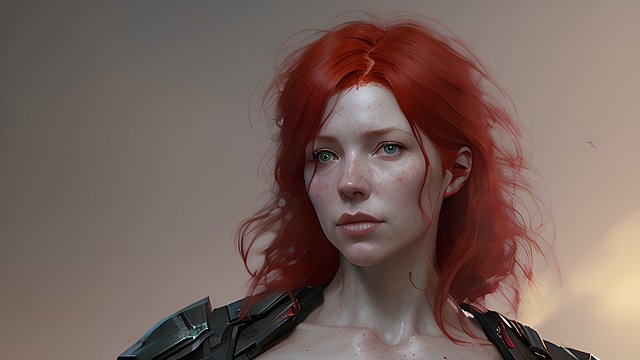 red-haired woman