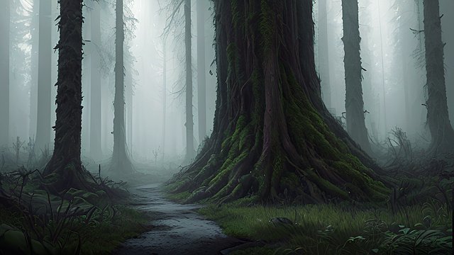 a dark forest