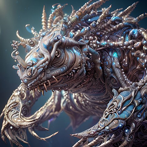 award winning photo of a giant mesmerizing whimsical creature  intricate realistic details