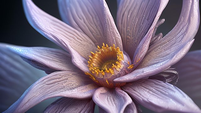 award winning photo of a mesmerizing flower, intricate realistic details, amazing clouds