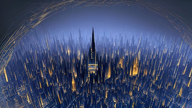 award winning dark cryptic deep breathtaking gaussian euler scatter photo of a city, high contrast, intricate realistic details