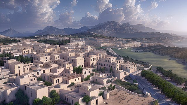 amazing shot of the mediterranean countryside - high-resolution  ultra-detailed  3D  hyper-realistic  photorealistic