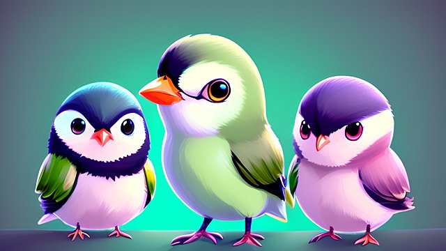 Cute Chibi Birds