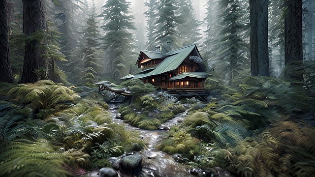 the most breathtaking award winning amazing 4k uhd detailed fascinating photo  forest mountain  intricate realistic details