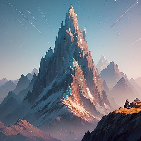gigantic mountain  beautiful intricate details
