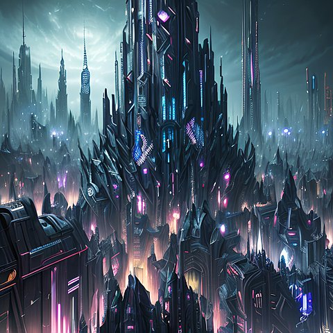 award winning dark futuristic city, intricate details, dark shade