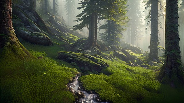 4k breathtaking highly detailed photo of mountain forests  intricate realistic details