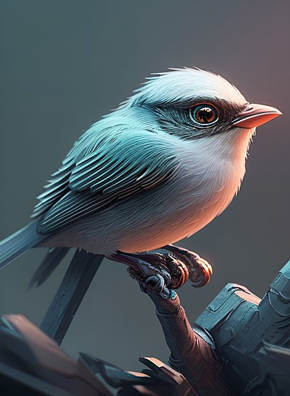 little bird, artwork, intricate details