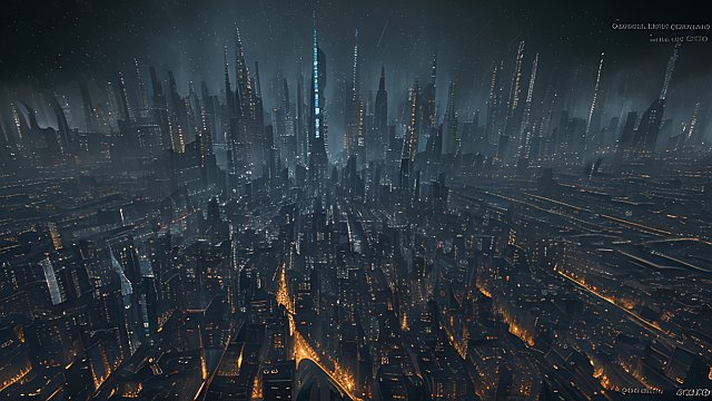 award winning dark cryptic deep breathtaking gaussian euler scatter photo of a city, high contrast, intricate realistic details