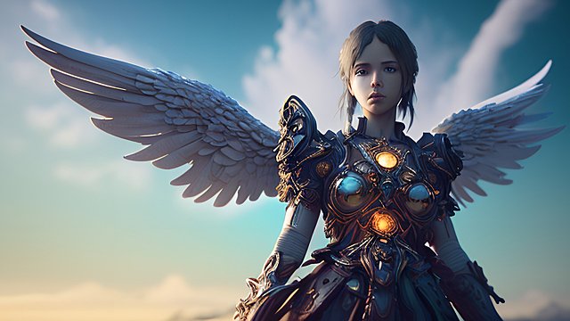 the most breathtaking award winning amazing 4k uhd detailed fascinating photo of an angel in the sky, intricate realistic details