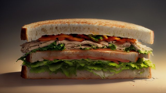 breathtaking painting of a sandwich, intricate details