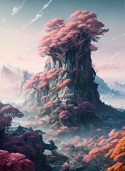 hyperdetailed beautiful fantasy landscape