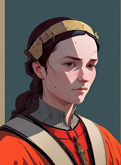 highly detailed medieval portrait