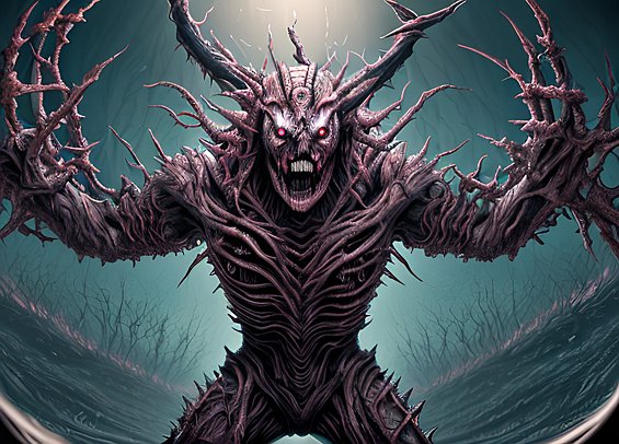 award winning anime of a terrific scary mesmerizing horrific creature  intricate anime details