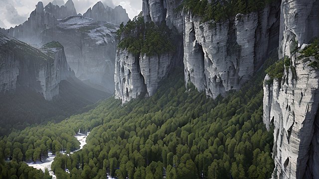 amazing shot in french vercors - high-resolution  ultra-detailed  3D  hyper-realistic  photorealistic