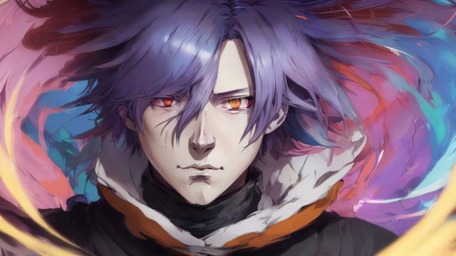 anime male character in an anime sewer  colorful hairs  anime drawing and anime eyes and anime face  anime manga style