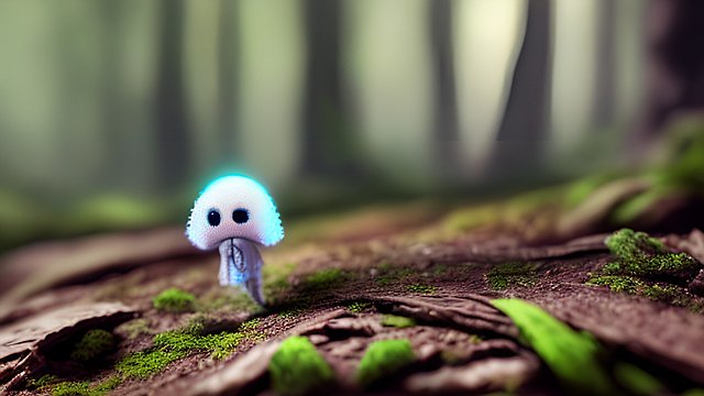 breathtaking award winning 4k uhd photo of a tiny ghost flower in a forest  intricate realistic details