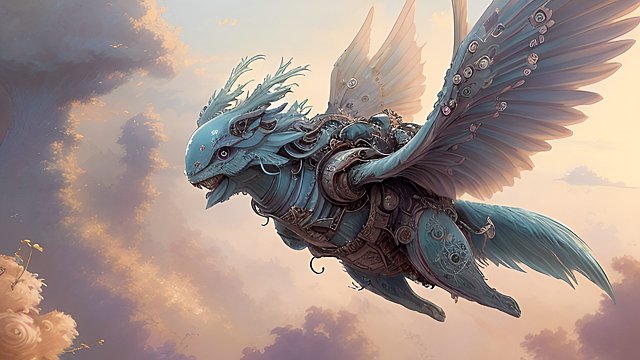 breathtaking anime painting of a whimsical creature  details  breathtaking anime clouds