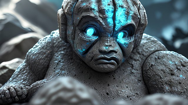 award winning ultradetailed ultramesmerizing photo of a golem around rocks  intricate ultrarealistic details