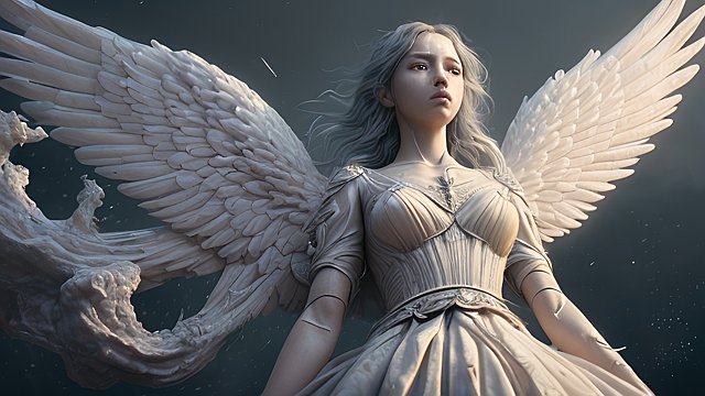 the most breathtaking award winning amazing 4k uhd detailed fascinating photo of an angel in heaven  intricate realistic details