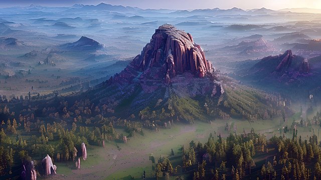 amazing shot of the usa countryside - high-resolution  ultra-detailed  3D  hyper-realistic  photorealistic