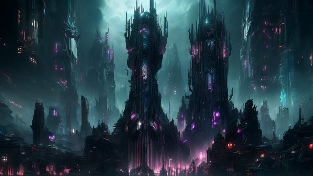 award winning dark futuristic city, intricate details, dark shade
