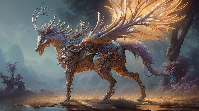 breathtaking anime painting of a majestic whimsical creature  breathtaking award winning intricate details