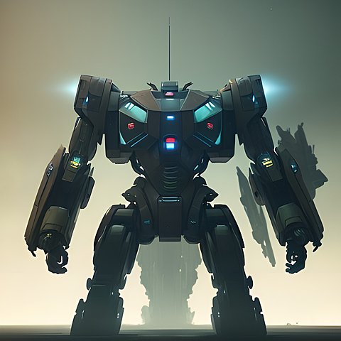 gigantic weaponized robot, ultra futuristic