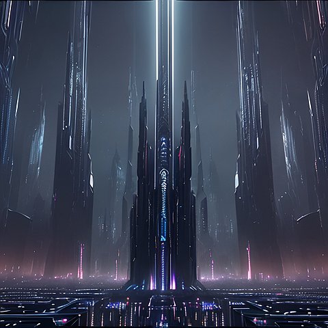 award winning dark futuristic city, intricate details, dark shade, light ray, reflects