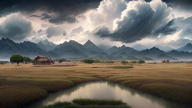 award winning breathtaking shot of argentinian countryside  intricate realistic details  breathtaking clouds  photorealistic