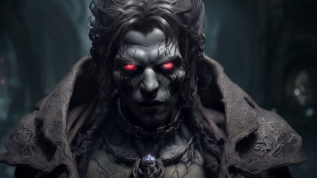 breathtaking photo of a dark male necromancer  intricate realistic details