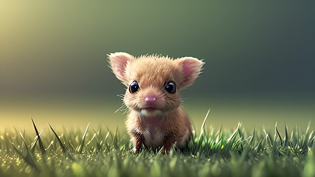 award winning photo of a small animal in grass, intricate realistic details, amazing atmosphere