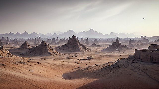amazing shot of the saudian countryside - high-resolution, ultra-detailed, 3D, hyper-realistic, photorealistic