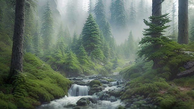 the most breathtaking award winning amazing 4k uhd detailed fascinating photo  forest mountain  intricate realistic details