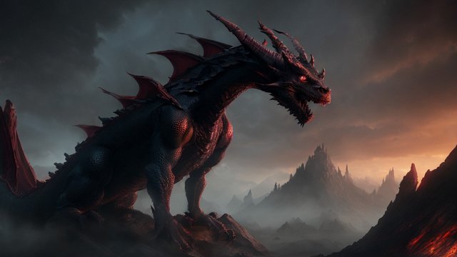 a dark dragon