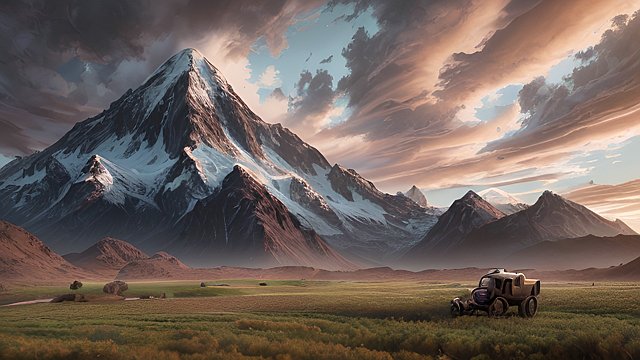 award winning breathtaking shot of chilean countryside  intricate realistic details  breathtaking clouds  photorealistic