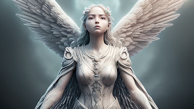 the most breathtaking award winning amazing 4k uhd detailed fascinating photo of an angel in heaven  intricate realistic details