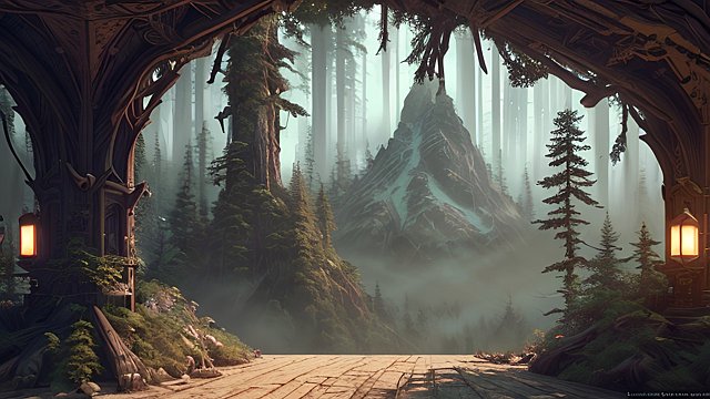 breathtaking amazing 4k photo  forest mountain  intricate realistic details